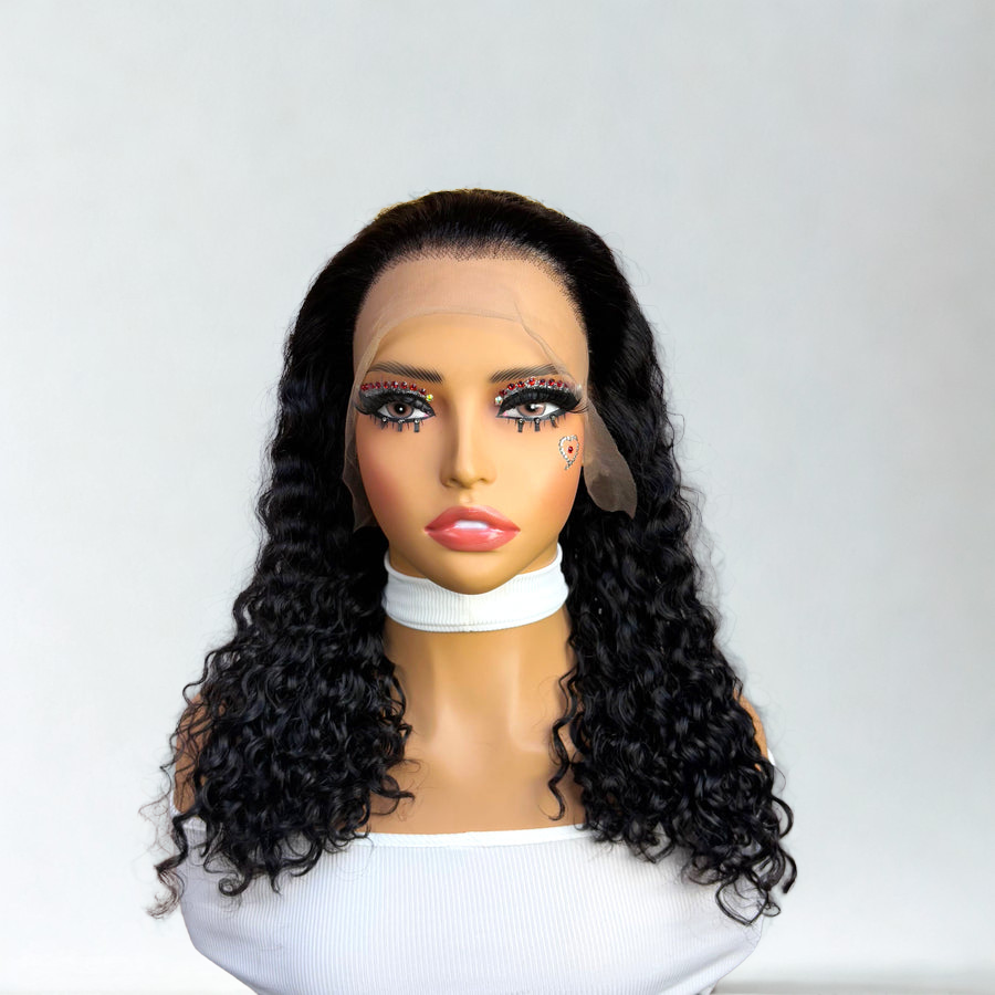 BF- 18" 13x4 Straight Wig + 18" Water Wave/ Jerry Curl wig